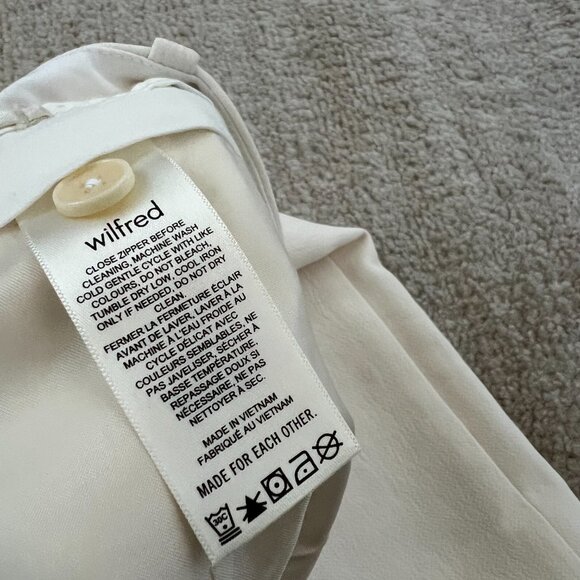 Aritzia Wilfred The Effortless Pant Wide Leg High Rise Pleated Trousers Pants 6 - Picture 10 of 11